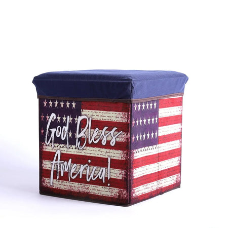 COLLAPSIBLE STORAGE BOX GOD BLESS AMERICA