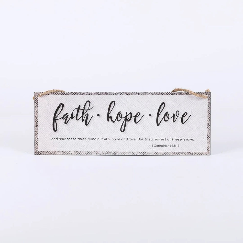 Metal Wall Décor with Rope - Faith & Inspirational Hanging Wall Art by Swanson Christian Products, product view 2