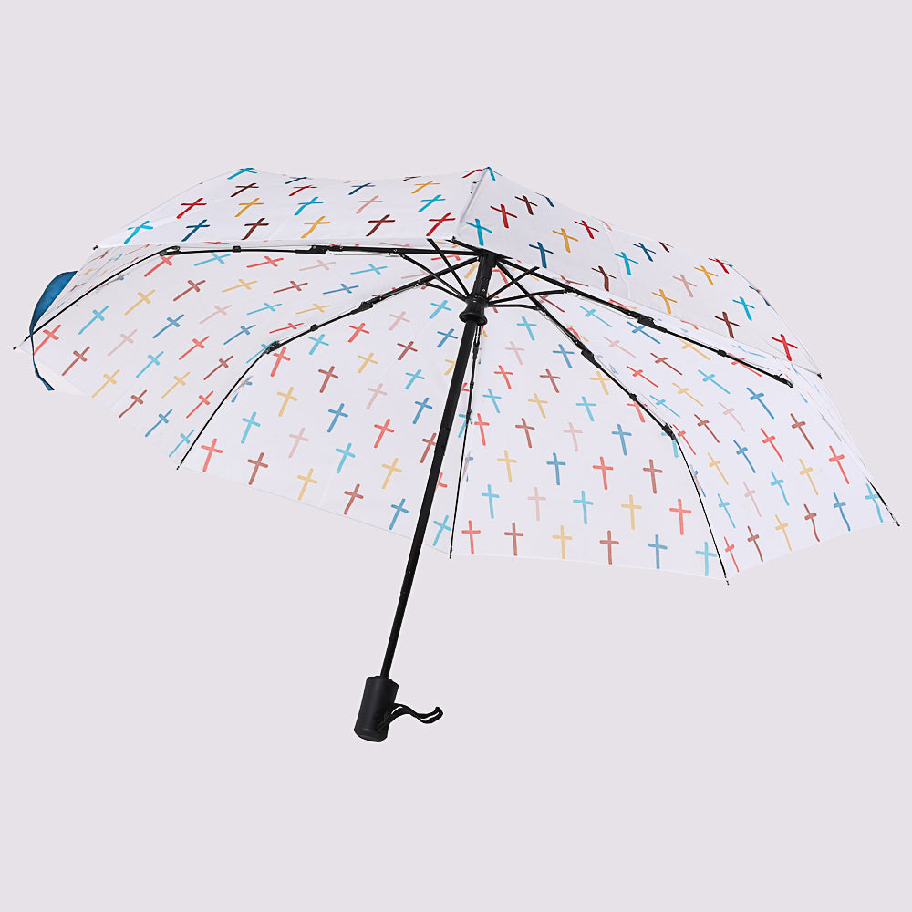 UMBRELLA COMPACT COLORFUL CROSSES