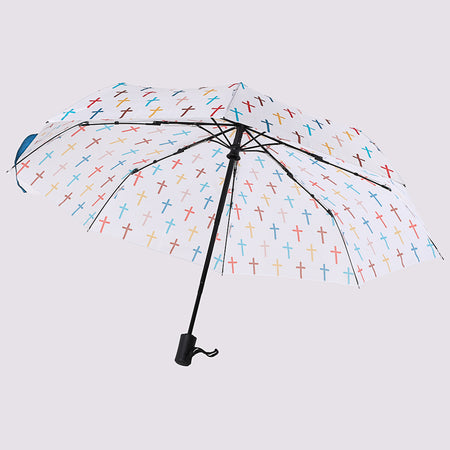 UMBRELLA COMPACT COLORFUL CROSSES