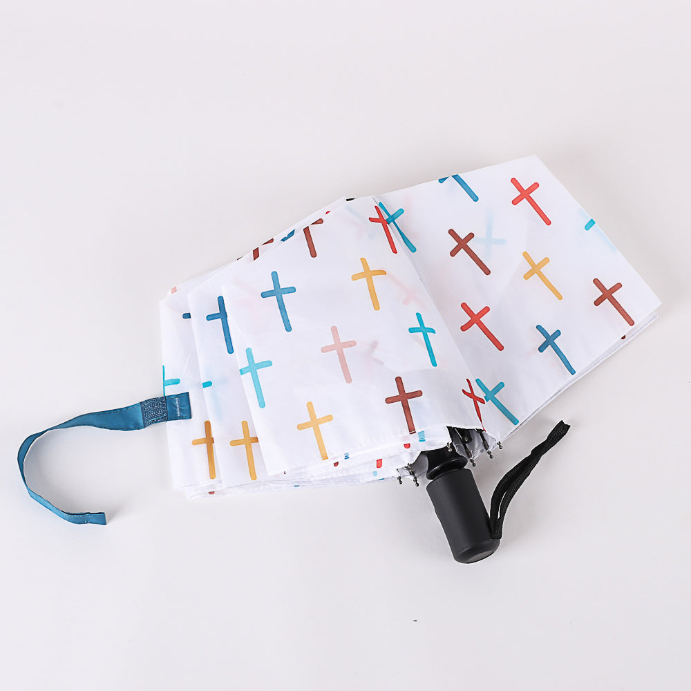 UMBRELLA COMPACT COLORFUL CROSSES