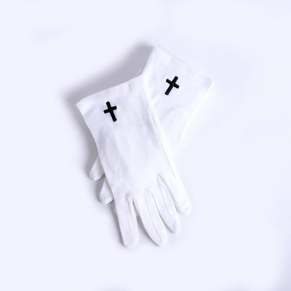 White Glove – Small – With Black Cross