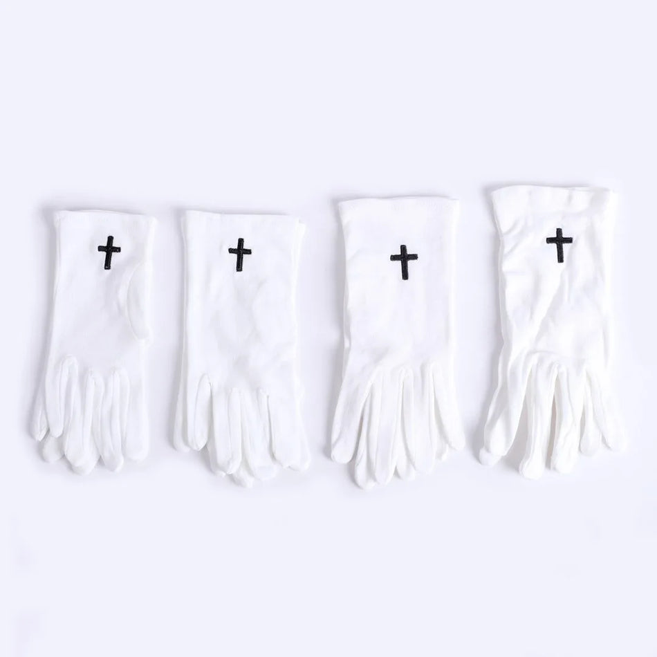 White Glove – Small – With Black Cross