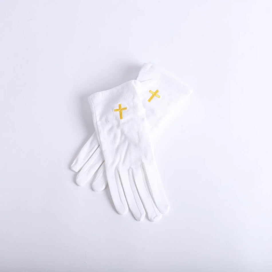 White Glove w/Antique Gold Cross – Extra Large