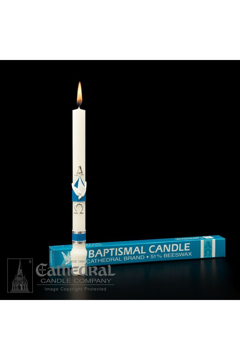 51% Beeswax Baptismal Candle by Anchor Christian Distributors