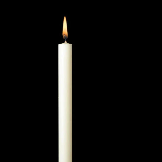 Emkay 51% Beeswax Altar Candles | 16-1/2 x 25/32 Inches | Self-Fitting | Box of 24