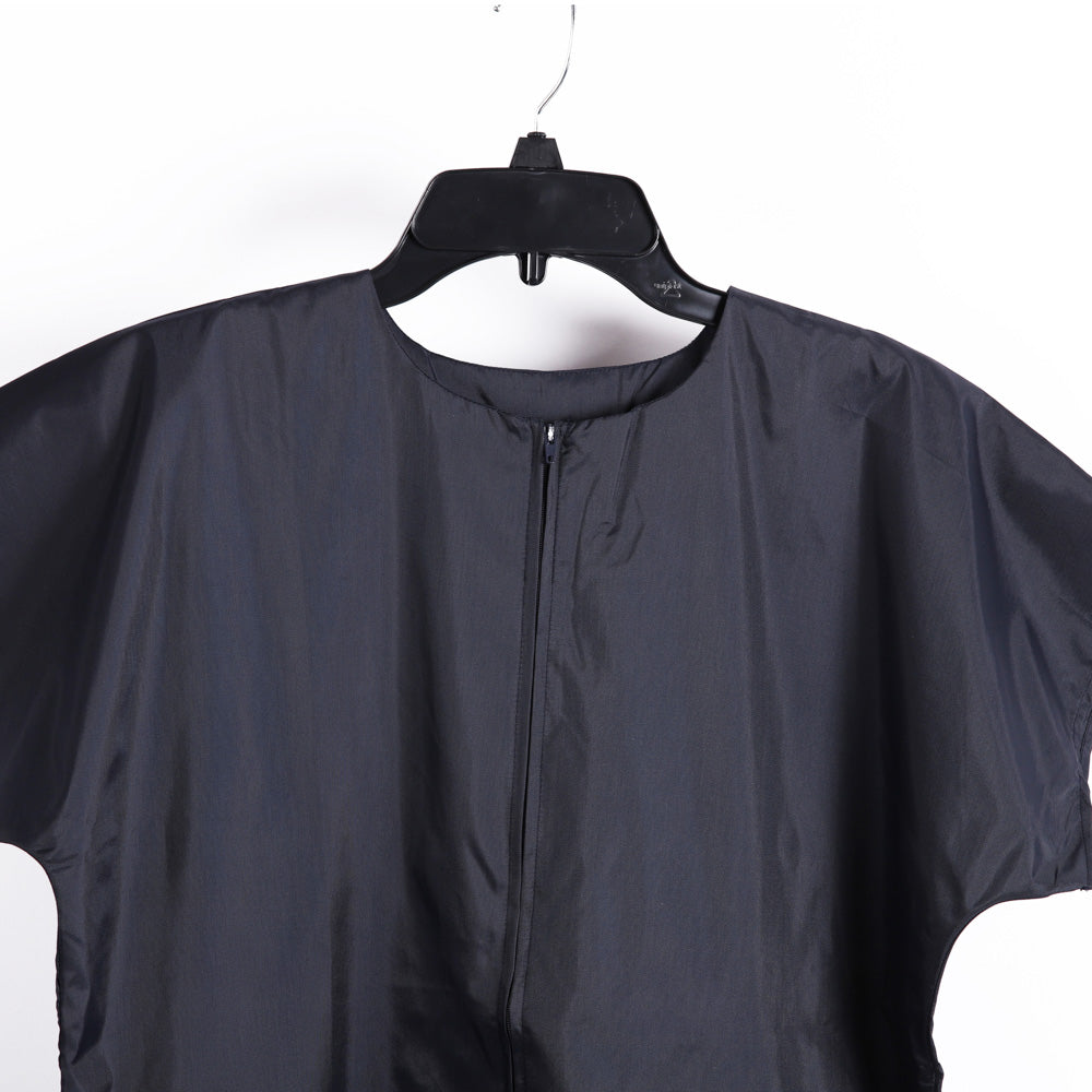 BAPTISMAL GARMENT/ROBE NAVY ZIP LG