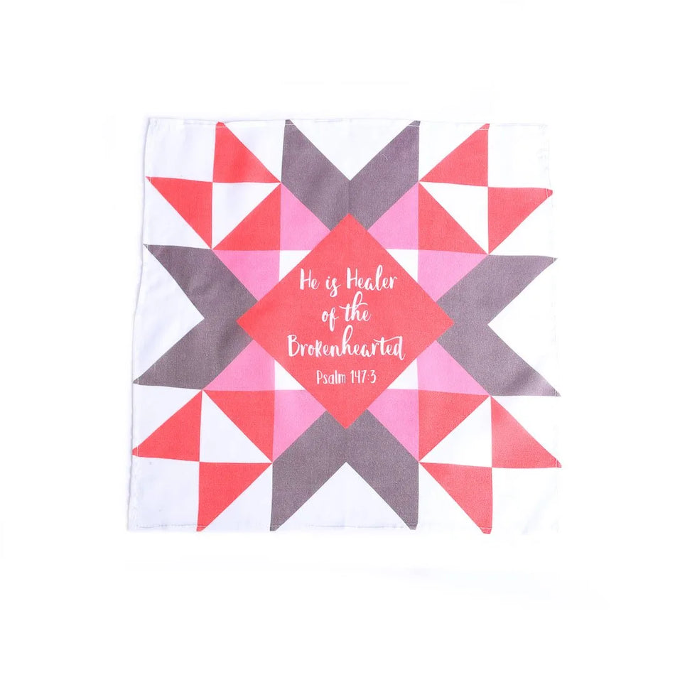 Prayer Cloth Quilt Healer Ps. 147:3 Pack of 6