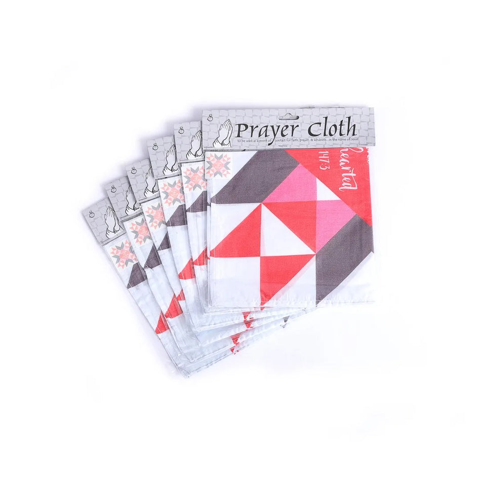 Prayer Cloth Quilt Healer Ps. 147:3 Pack of 6