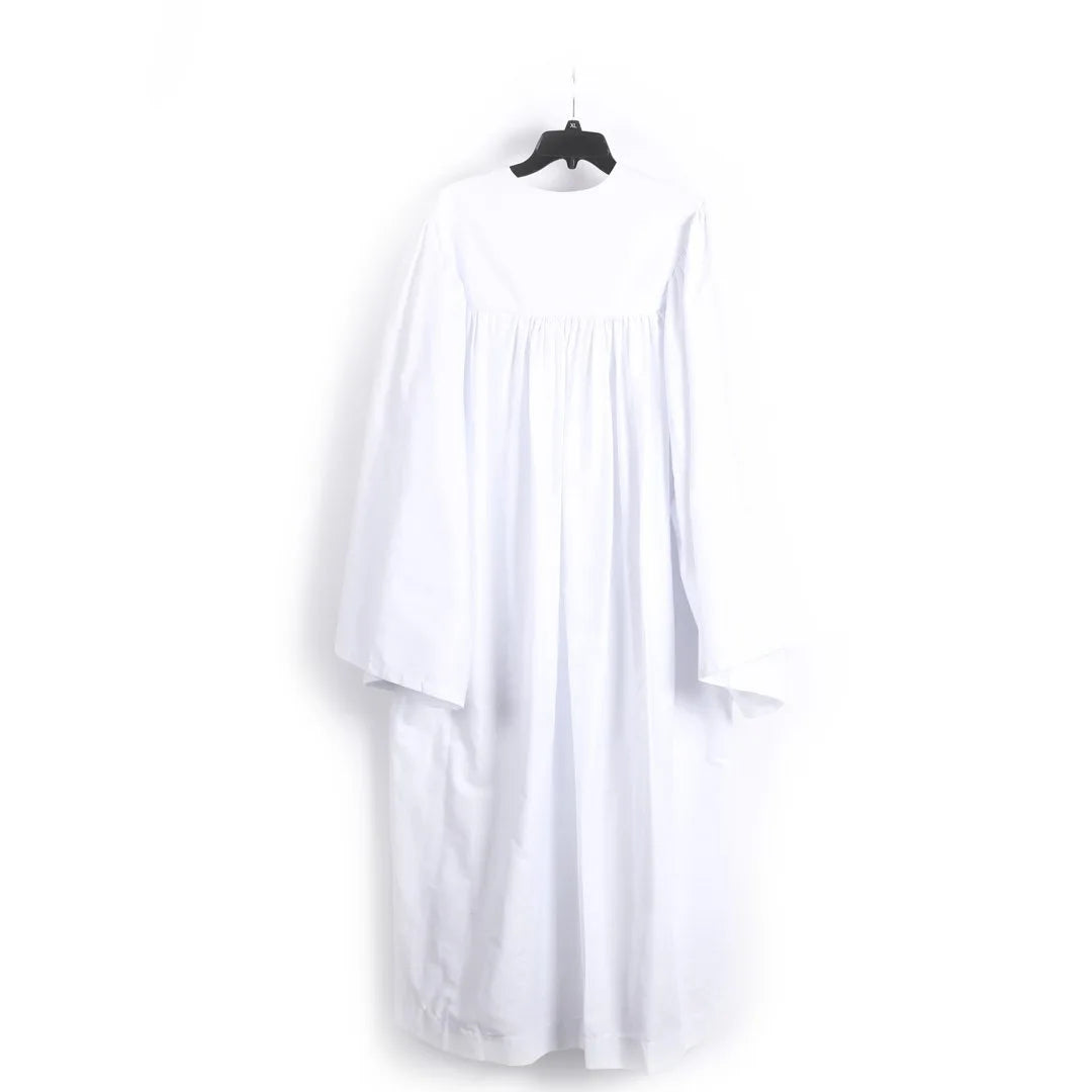 White Baptismal Gown - Simple Pleats - Polyester - Select your Size by Swanson Christian Products, product view 8
