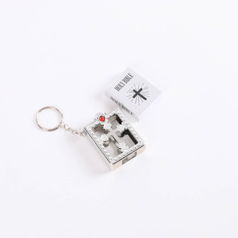 Bible Keychain - Ornate Silver - Pack 6 by Swanson Christian Products, product view 10