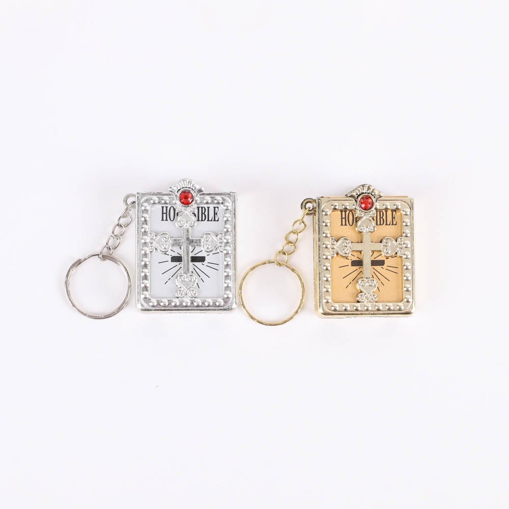 Bible Keychain - Ornate Silver - Pack 6 by Swanson Christian Products, product view 6
