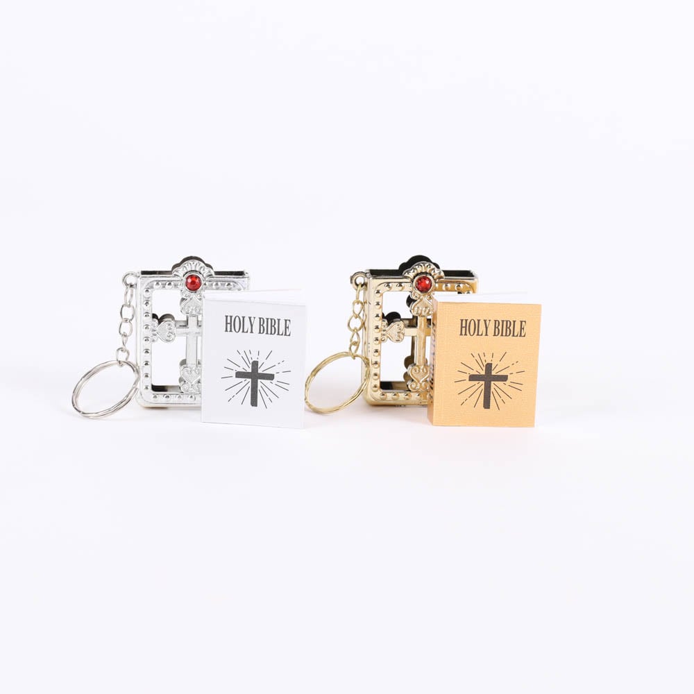 Bible Keychain - Ornate Silver - Pack 6 by Swanson Christian Products, product view 5