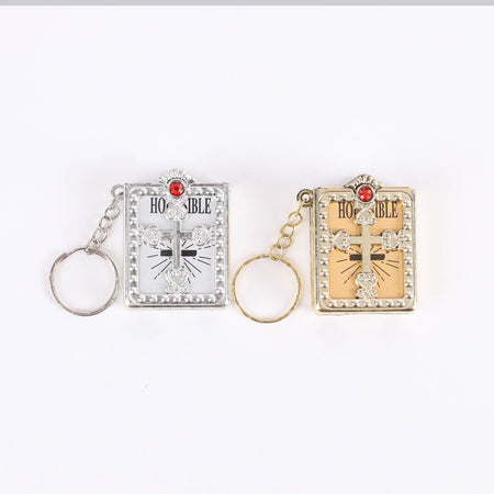 KEYCHAIN BIBLE ORNATE GOLD - PK6