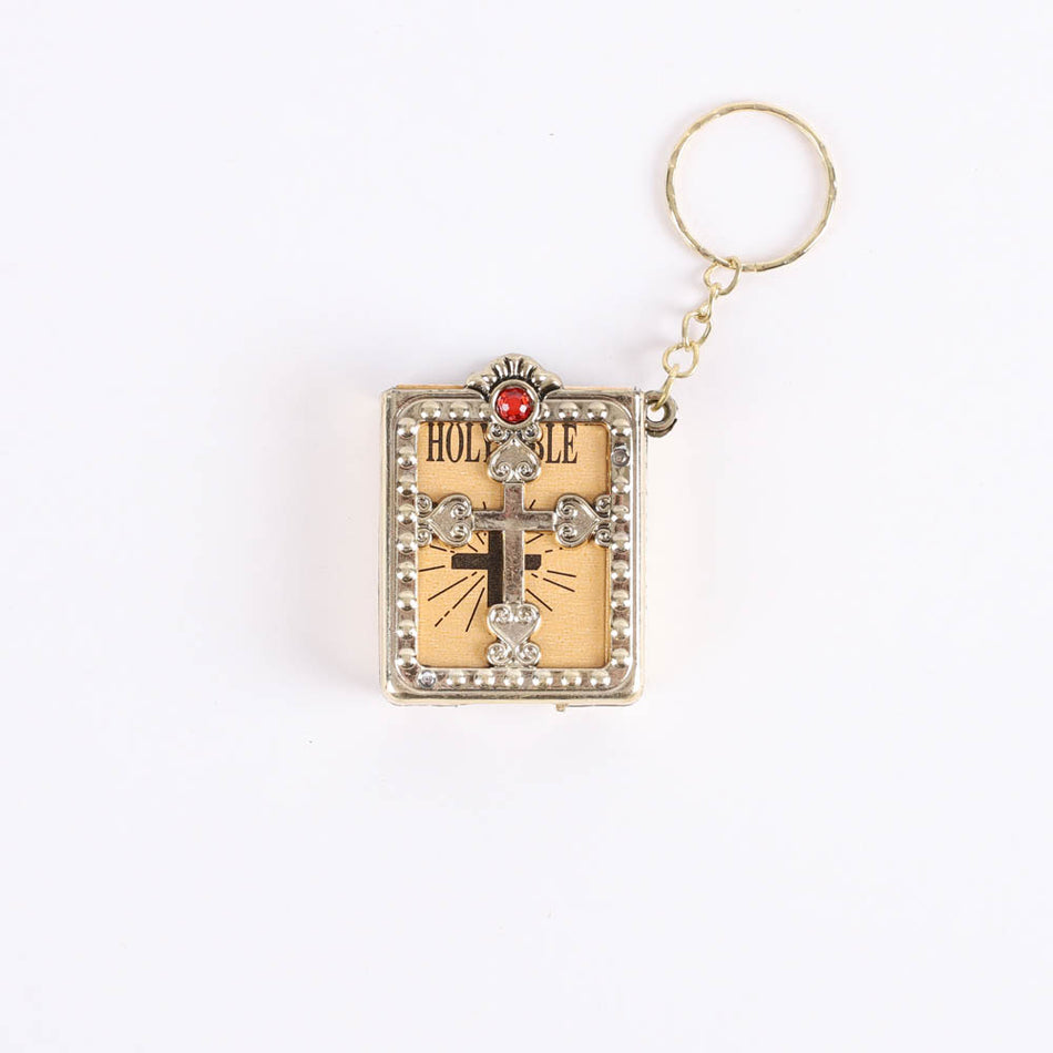Bible Keychain – Ornate Gold – Pack 6
