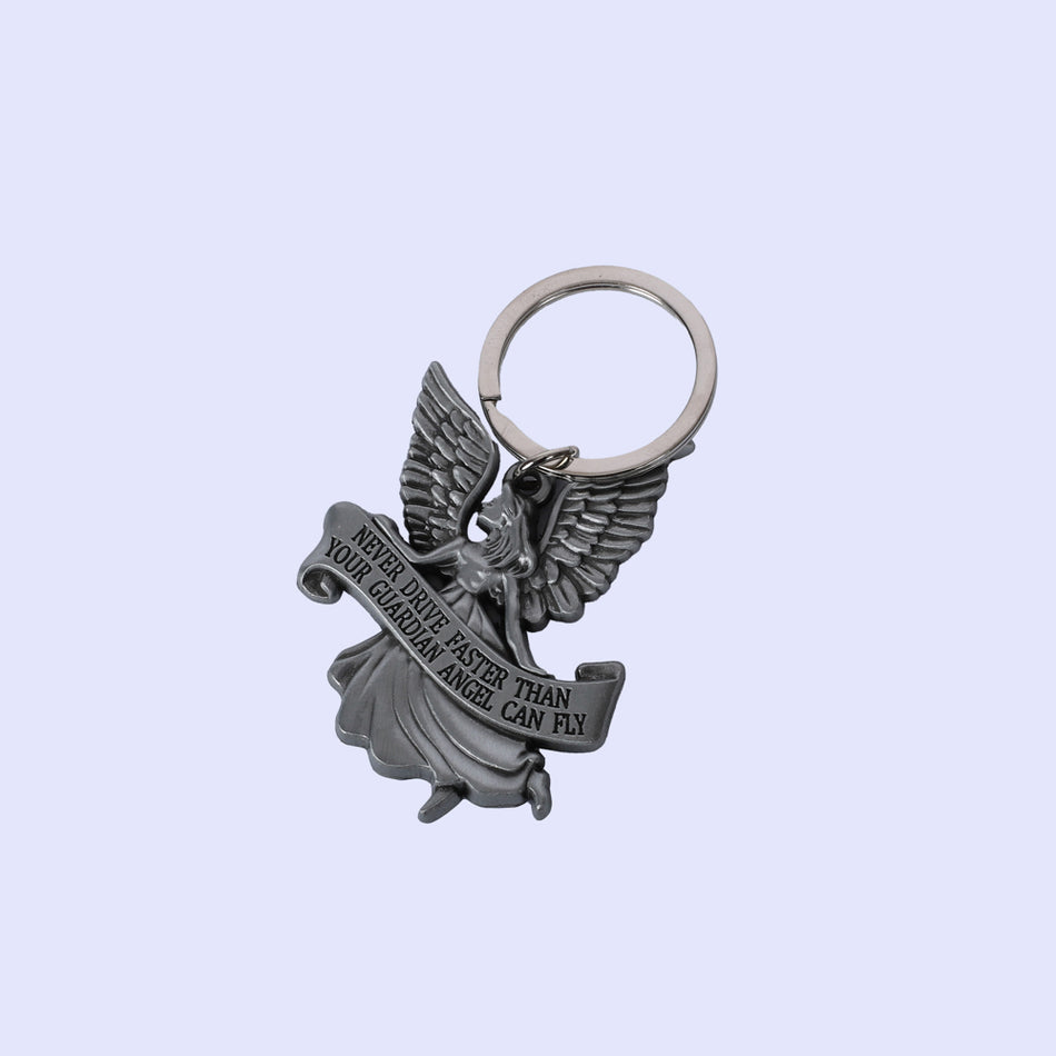 Keychain Angel Circle Protect Us PK4