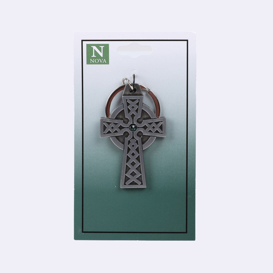 Keychain Celtic Cross with Stone PK4