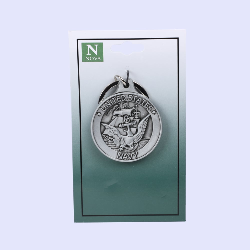 Keychain St. Michael Navy PK4 by Swanson Christian Products, product view 3