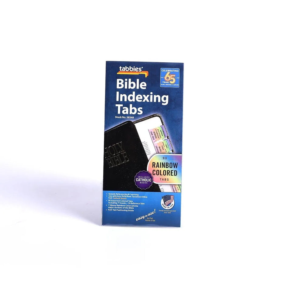 Bible Index Tabs Catholic Rainbow Tabbies Pack of 10
