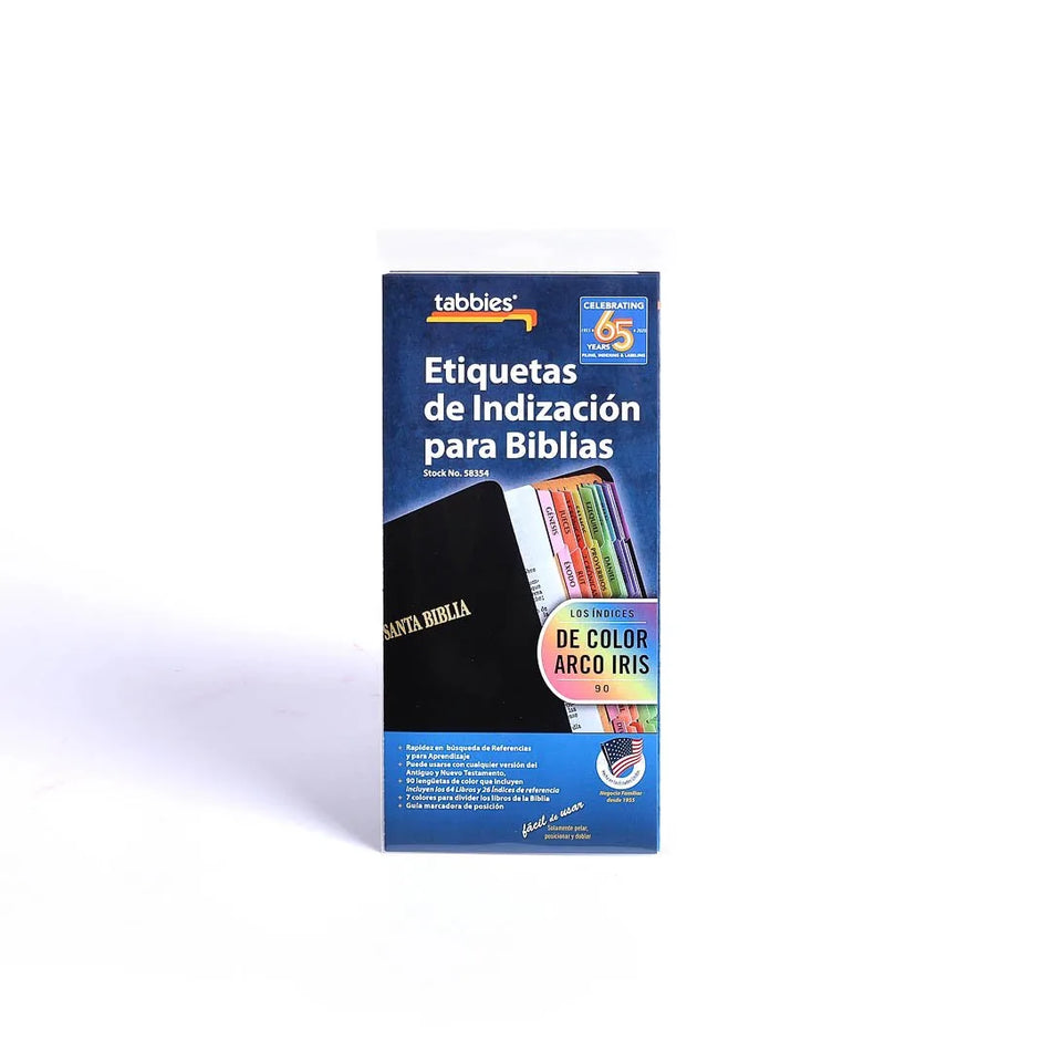 Bible Index Tabs Spanish Rainbow Tabbies Pack of 10