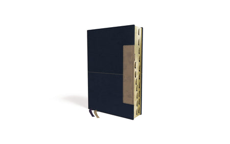 NIV, Thinline Bible, Red Letter, Comfort Print – Leathersoft™, Blue, Thumb Indexed by HarperCollins, product view 2