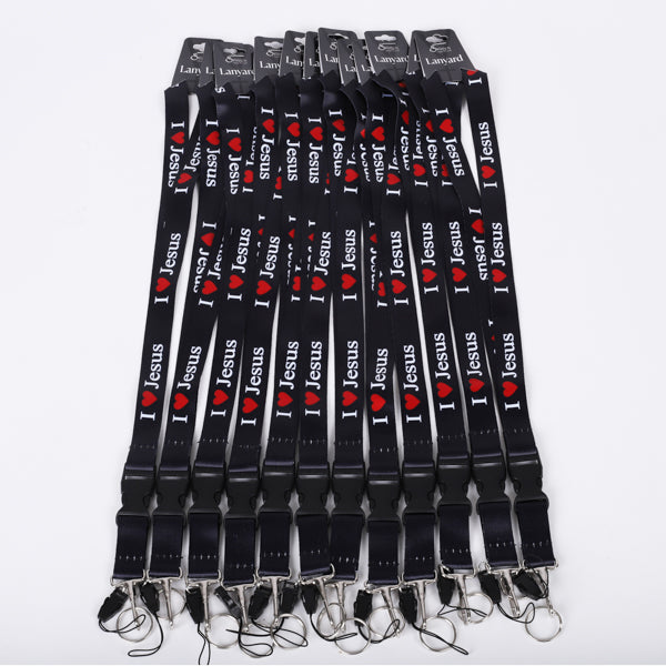 LANYARD I LOVE (RED) JESUS PK12