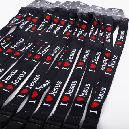 LANYARD I LOVE (RED) JESUS PK12