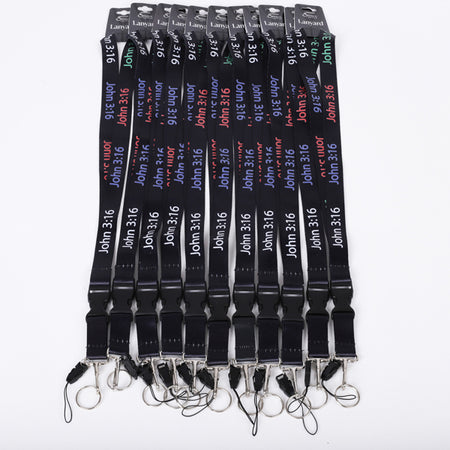 LANYARD JOHN 3:16 MULTI-COLOR PK12