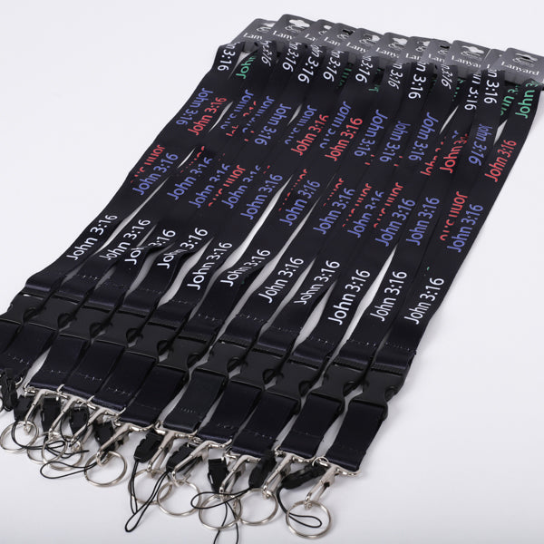 LANYARD JOHN 3:16 MULTI-COLOR PK12