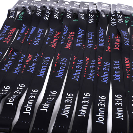LANYARD JOHN 3:16 MULTI-COLOR PK12