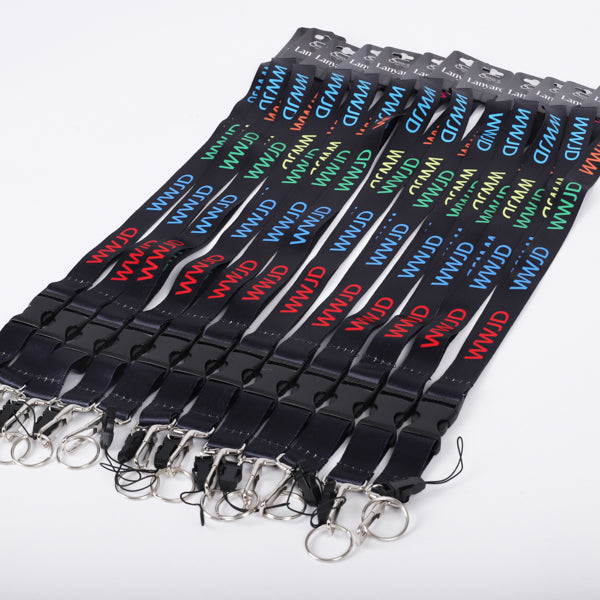 LANYARD WWJD MULTI-COLOR PK12