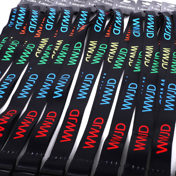 LANYARD WWJD MULTI-COLOR PK12