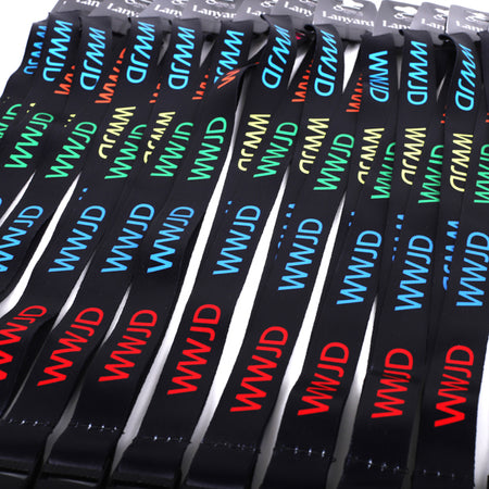 LANYARD WWJD MULTI-COLOR PK12