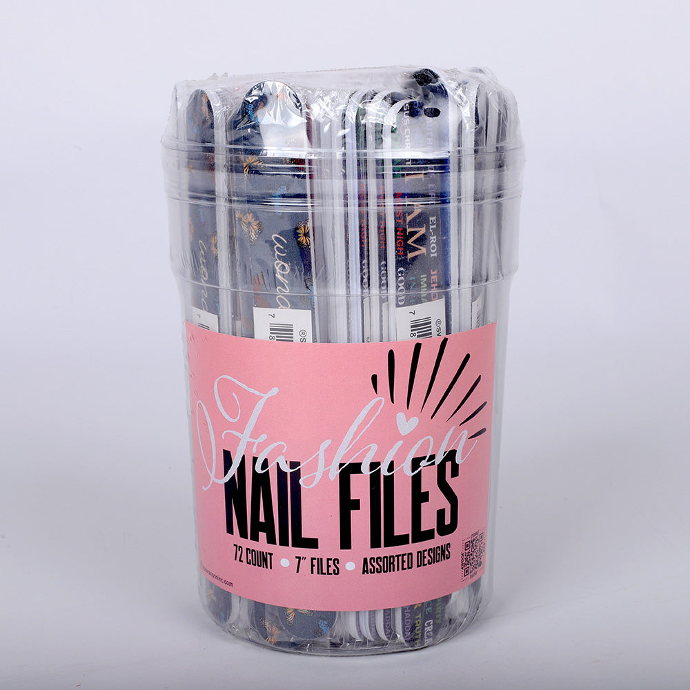 NAIL FILE FASHION ASSORTMENT DISPLAY PK72