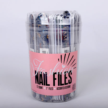 NAIL FILE FASHION ASSORTMENT DISPLAY PK72