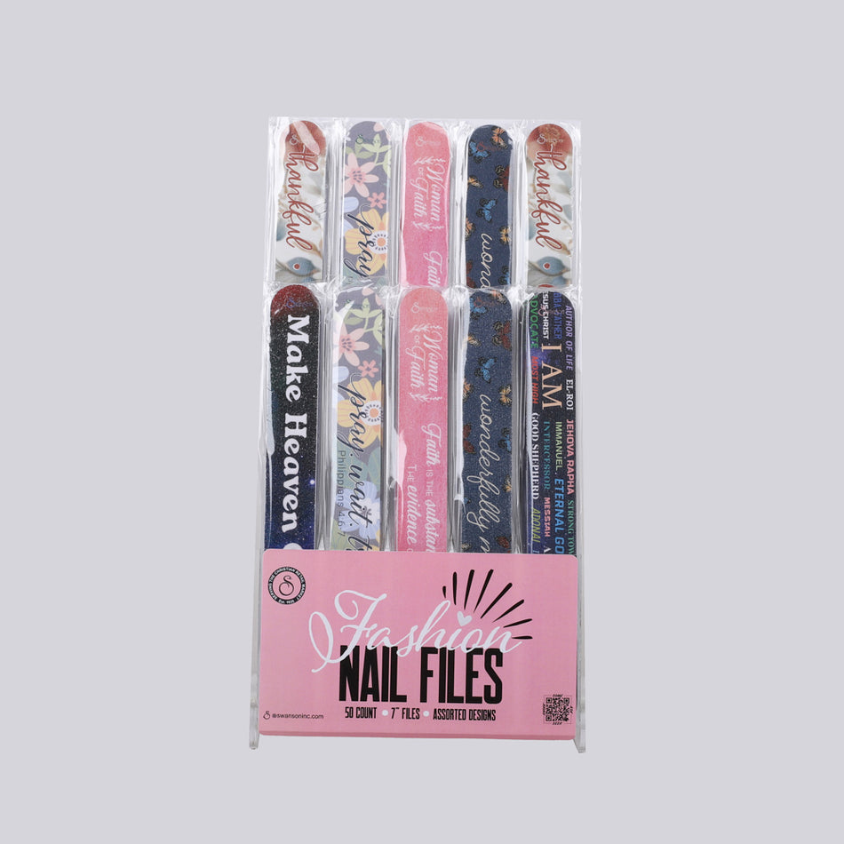 Nail File Fashion Assortment Display Pk50