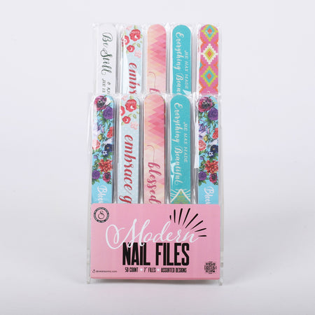 NAIL FILE MODERN ASSORTMENT DISPLAY PK50