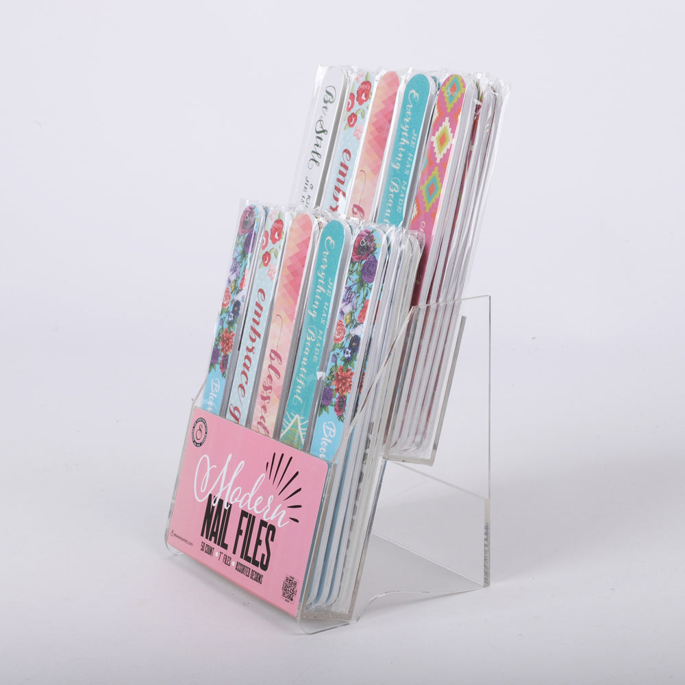 NAIL FILE MODERN ASSORTMENT DISPLAY PK50