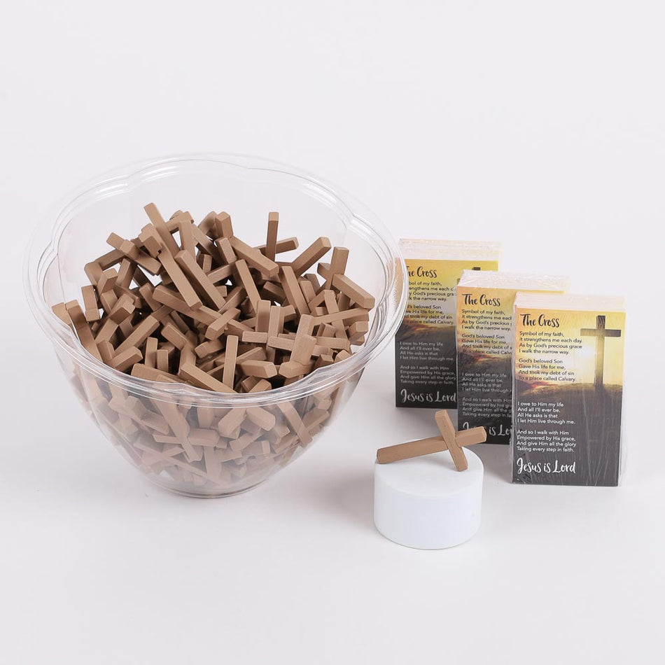 Pocket Wooden Cross Pk144