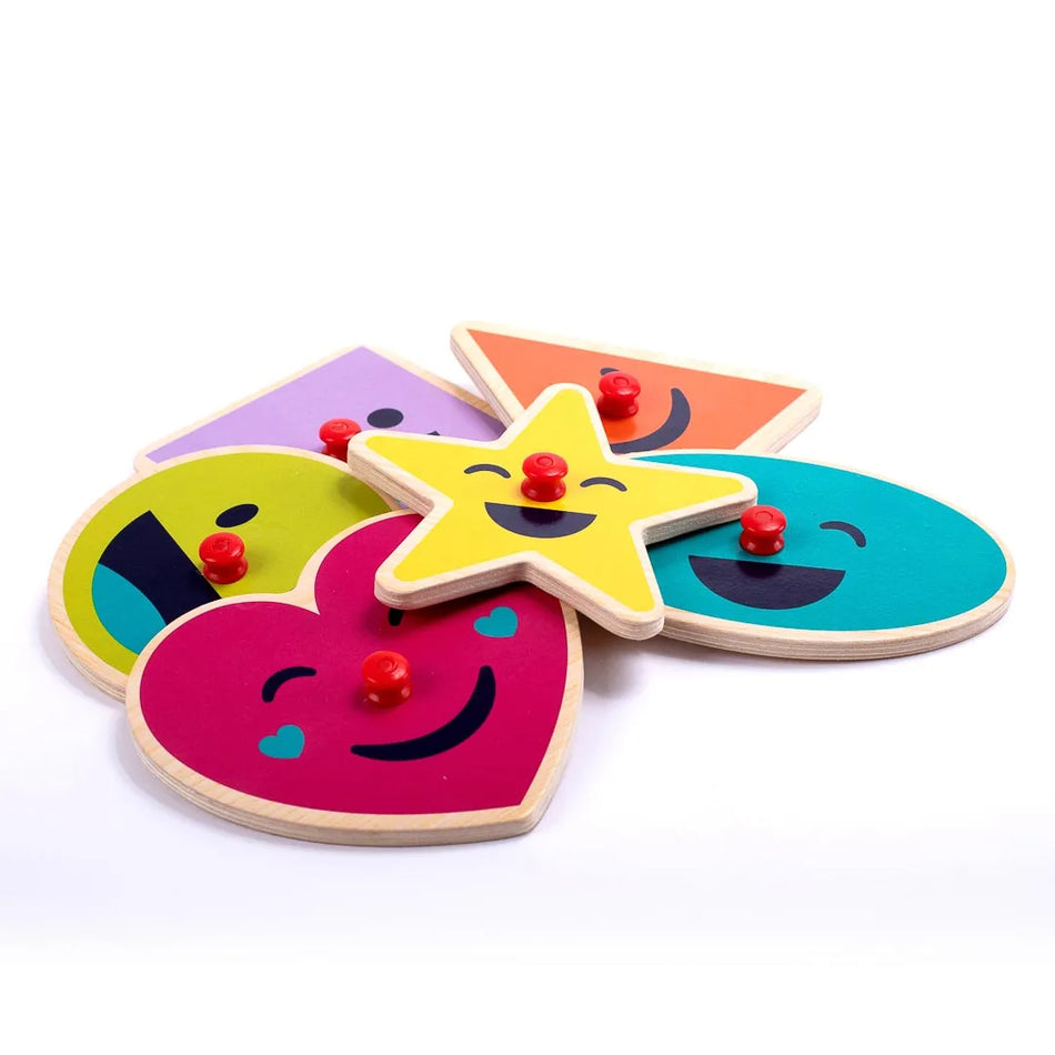 Puzzle Wood Peg Smile God Loves You