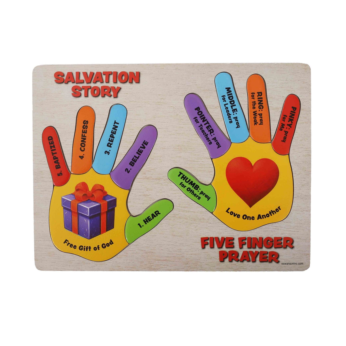 PUZZLE WOOD 5 FINGER GOSPEL