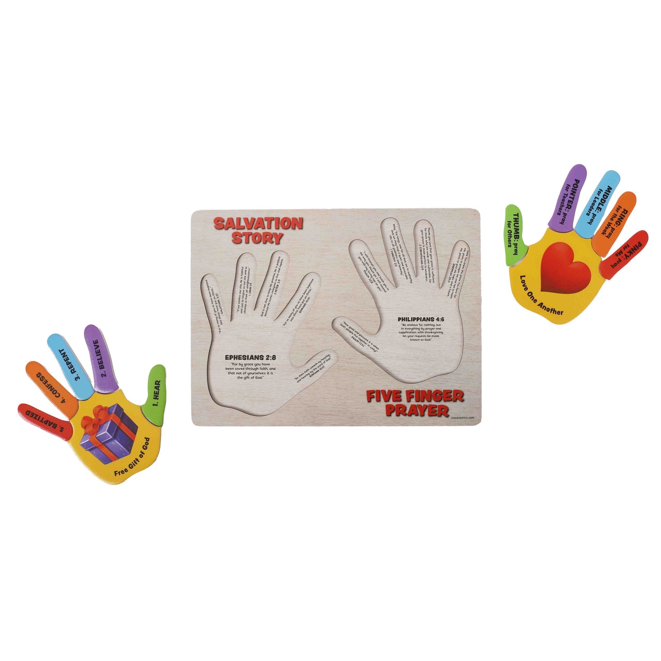 PUZZLE WOOD 5 FINGER GOSPEL