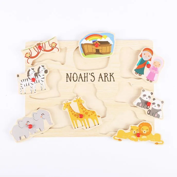 Puzzle Wood Peg Noah'S Ark