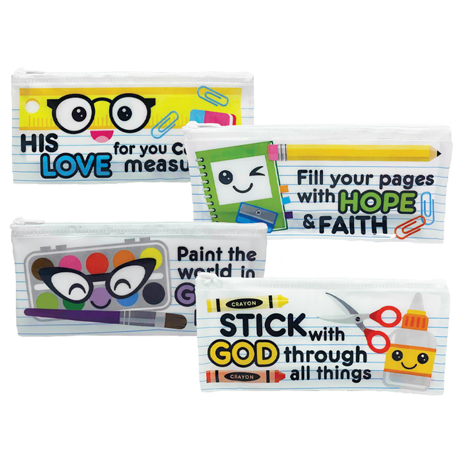 Pencil Case Assorted Wording Pk12