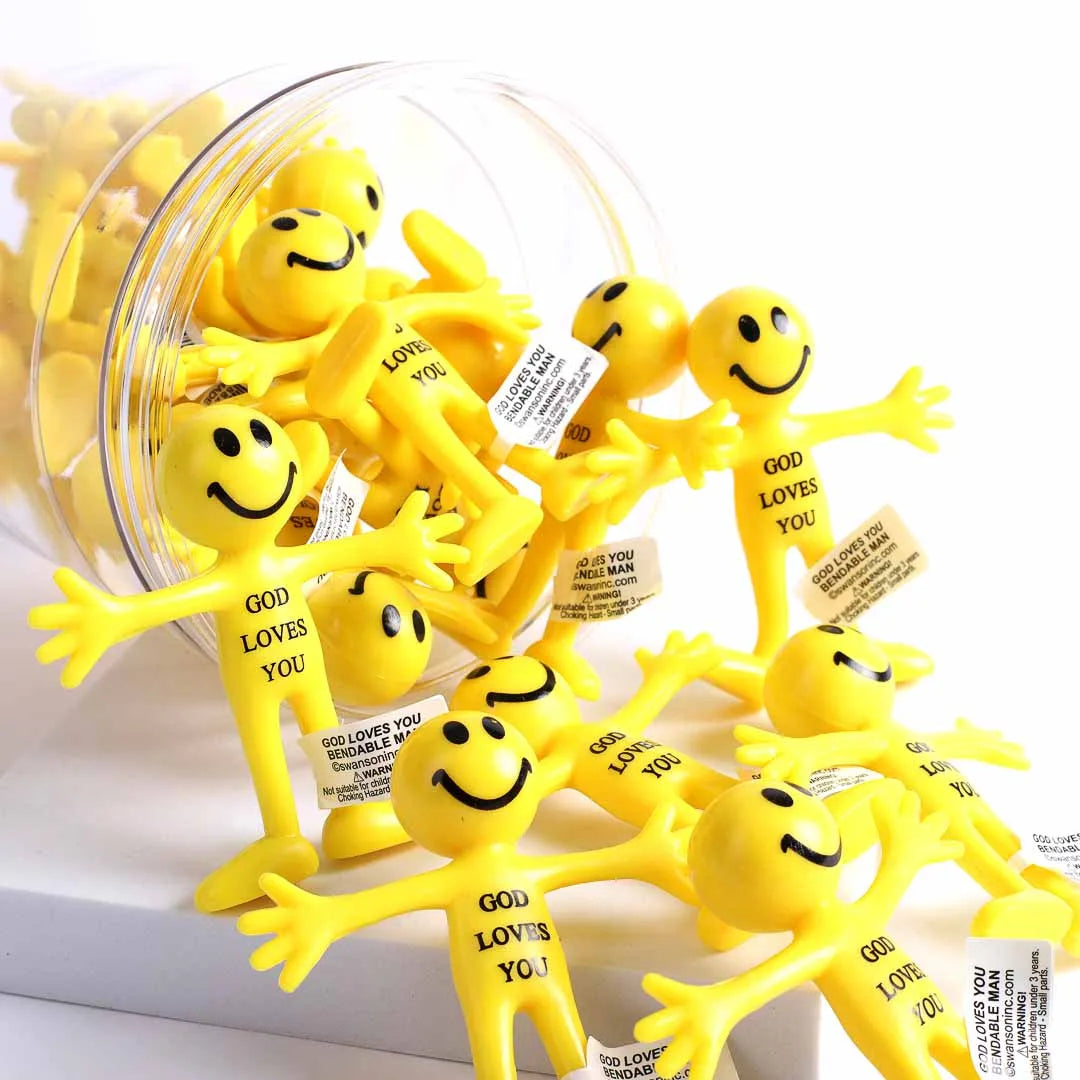 BENDABLE MAN SMILE GOD LOVES YOU PK24