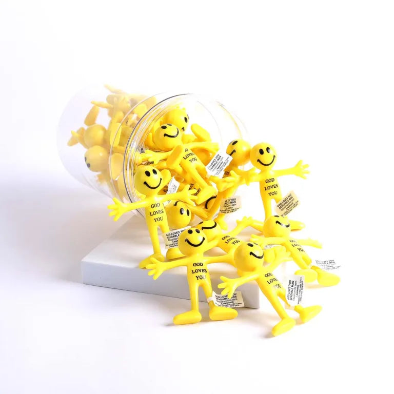 Bendable Man Smile God Loves You – Pack of 24