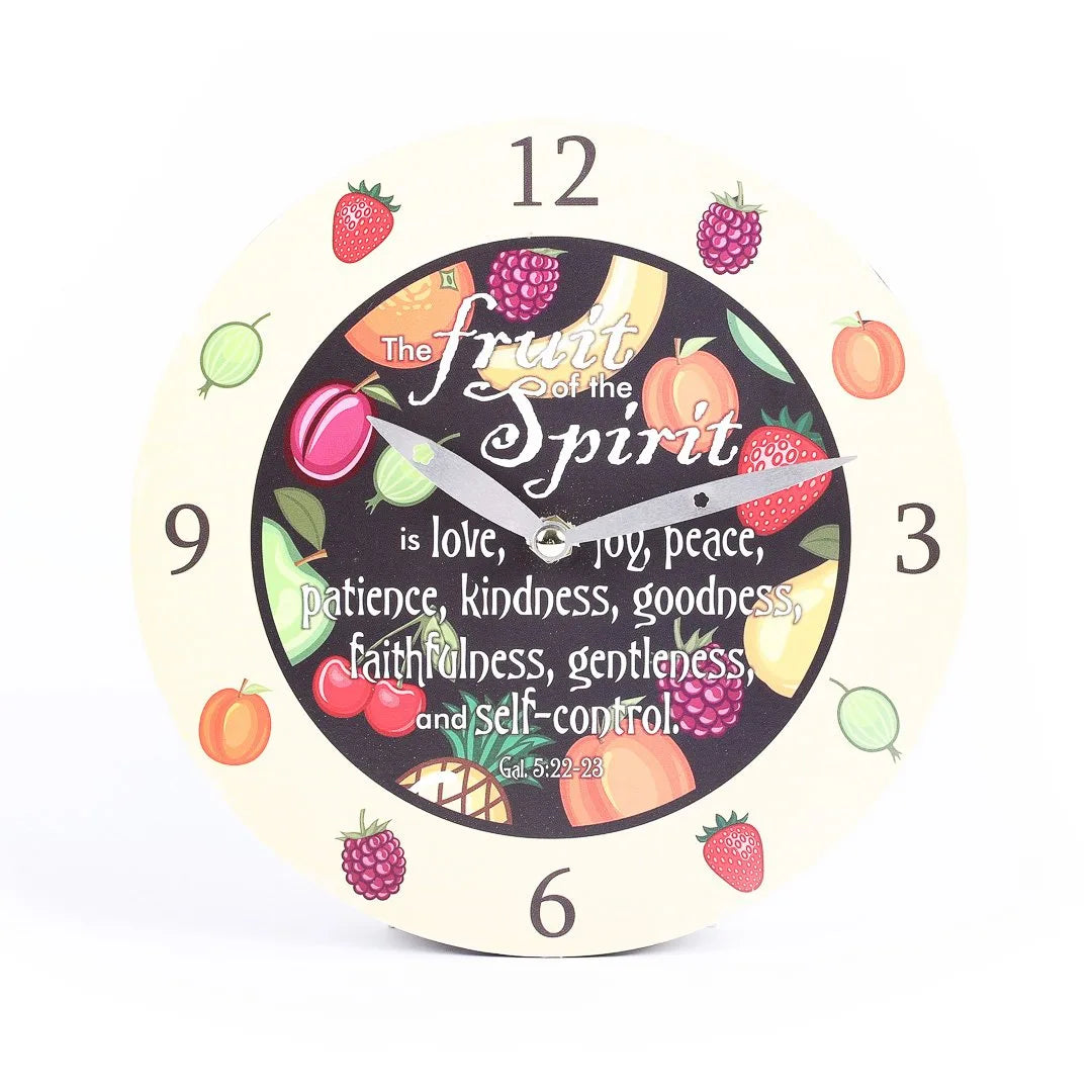 WALL CLOCK FRUIT OF THE SPIRIT 8 INCH