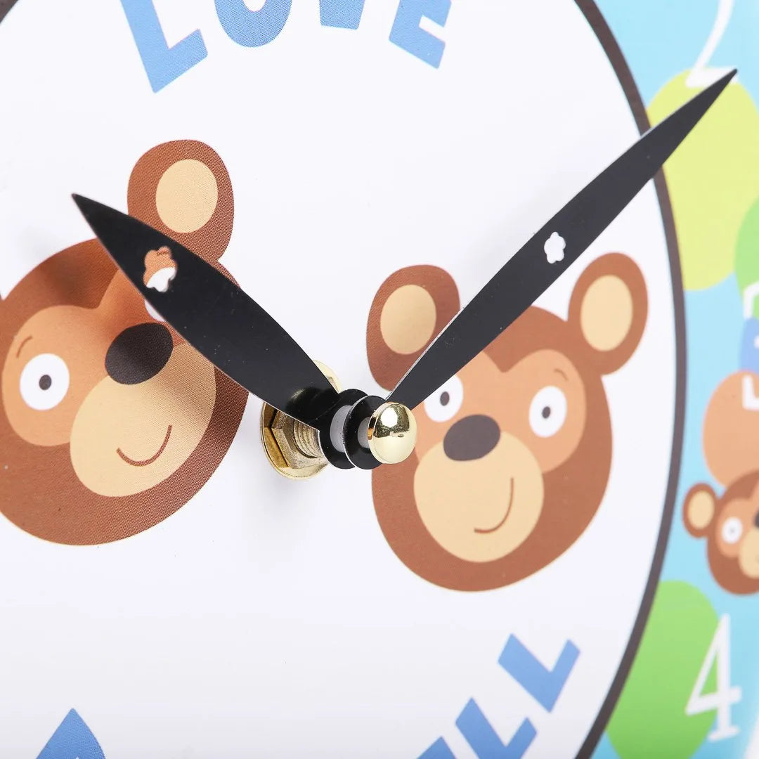 WALL CLOCK LOVE BEARS ALL 8 INCH