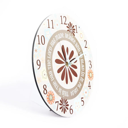 WALL CLOCK REJOICE AND BE GLAD 11 INCH