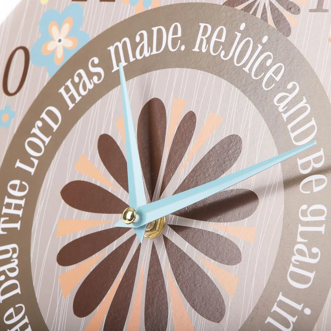 WALL CLOCK REJOICE AND BE GLAD 11 INCH